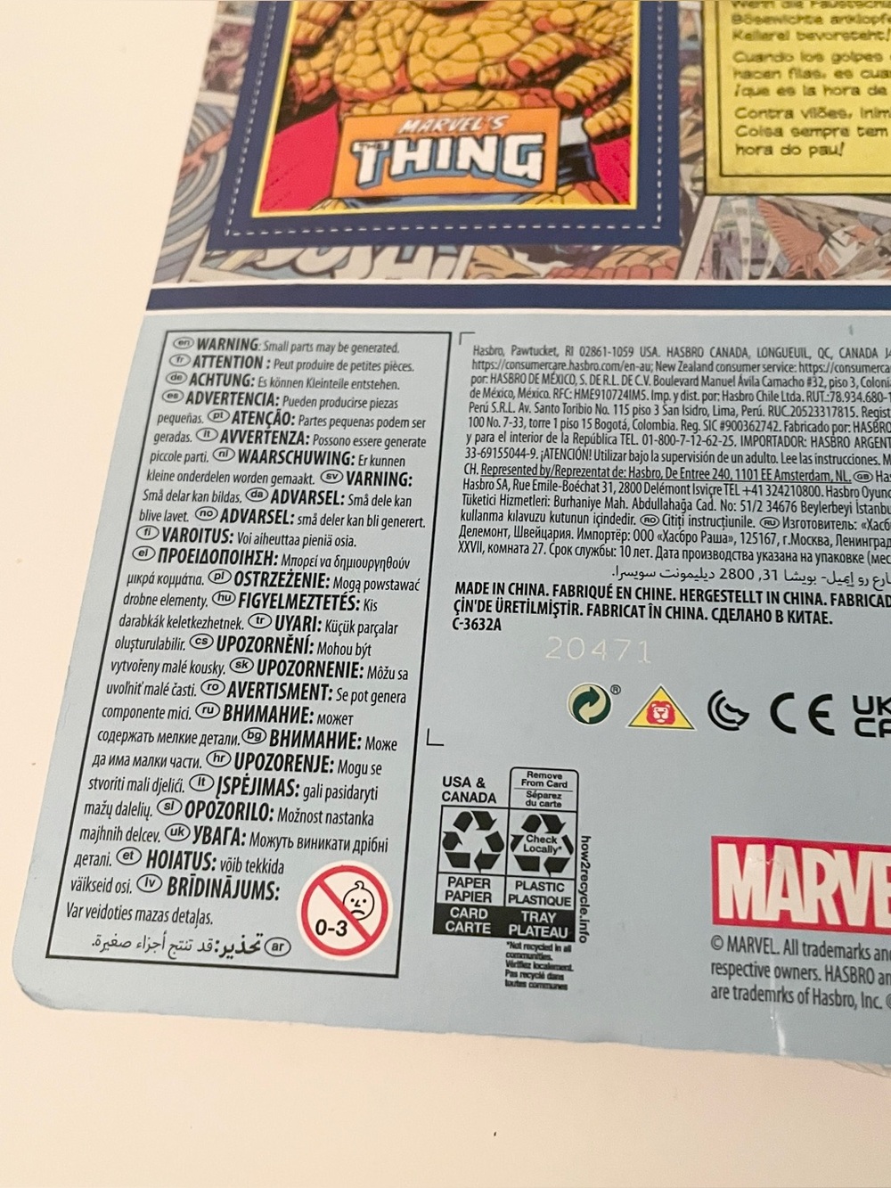 Marvel Legends Retro Fantastic Four The Thing 3.75" Action Figure Kenner - Picture 15 of 16